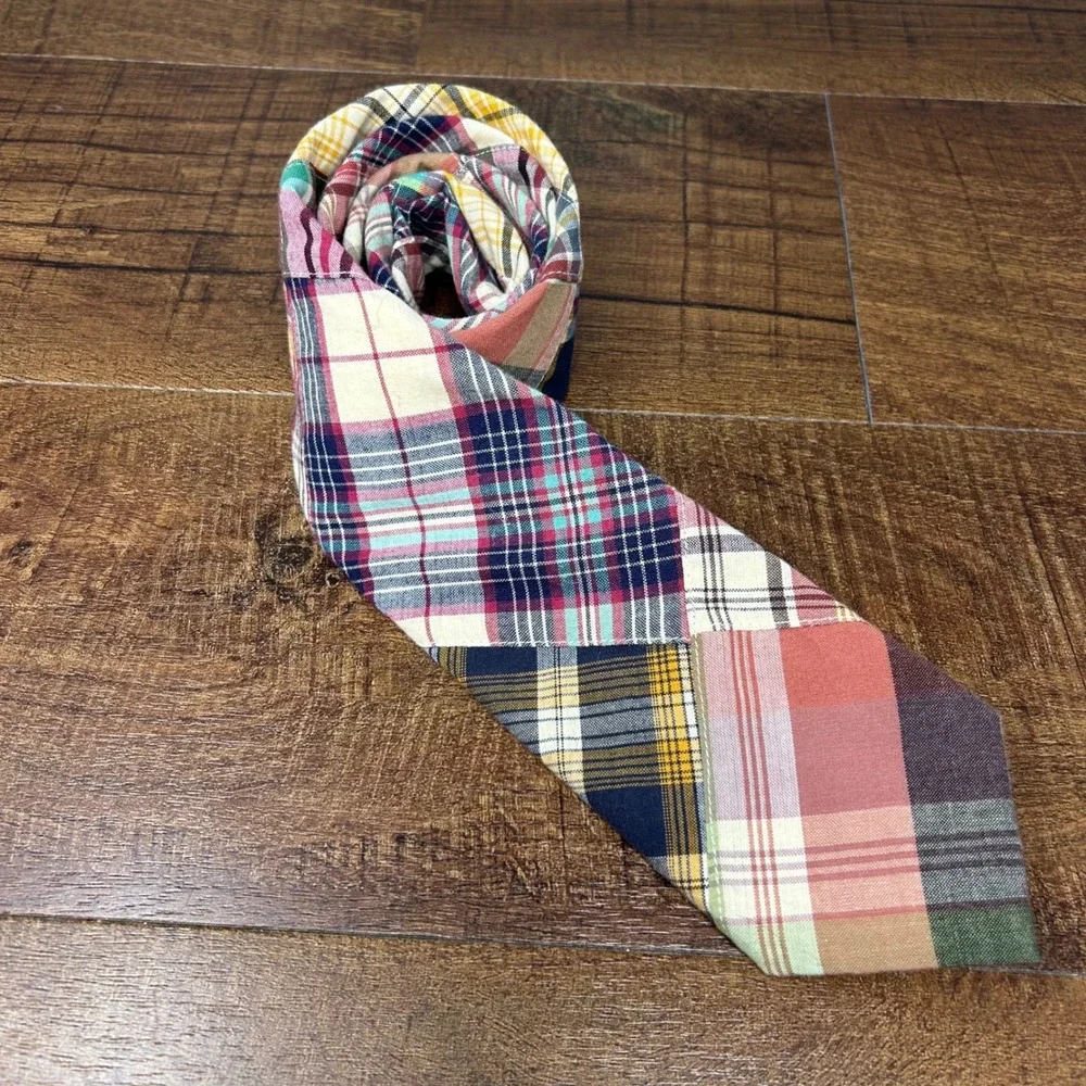 NWT: Mens J. Crew Madras Cotton Necktie